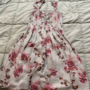 Taylor & Sage Pink and Brown Floral Knit